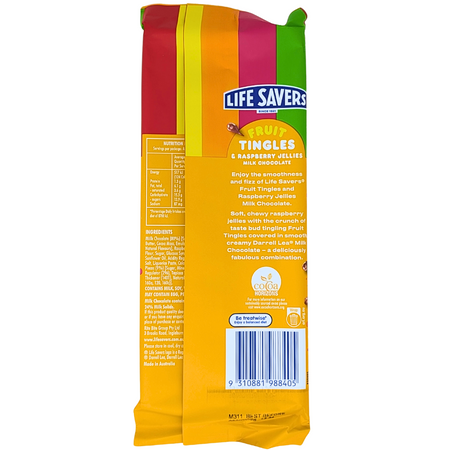Lifesavers Fruit Tingles and Raspberry Jellies Chocolate 160g (Australia) - 17 Pack
