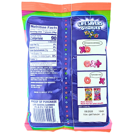 Lifesavers Gummies X's & O's 7oz - 12 Pack