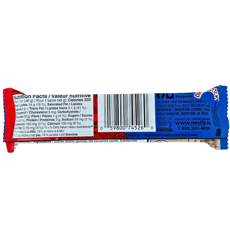 Limited Edition Kit Kat Chunky Drumstick 48g nutrition facts