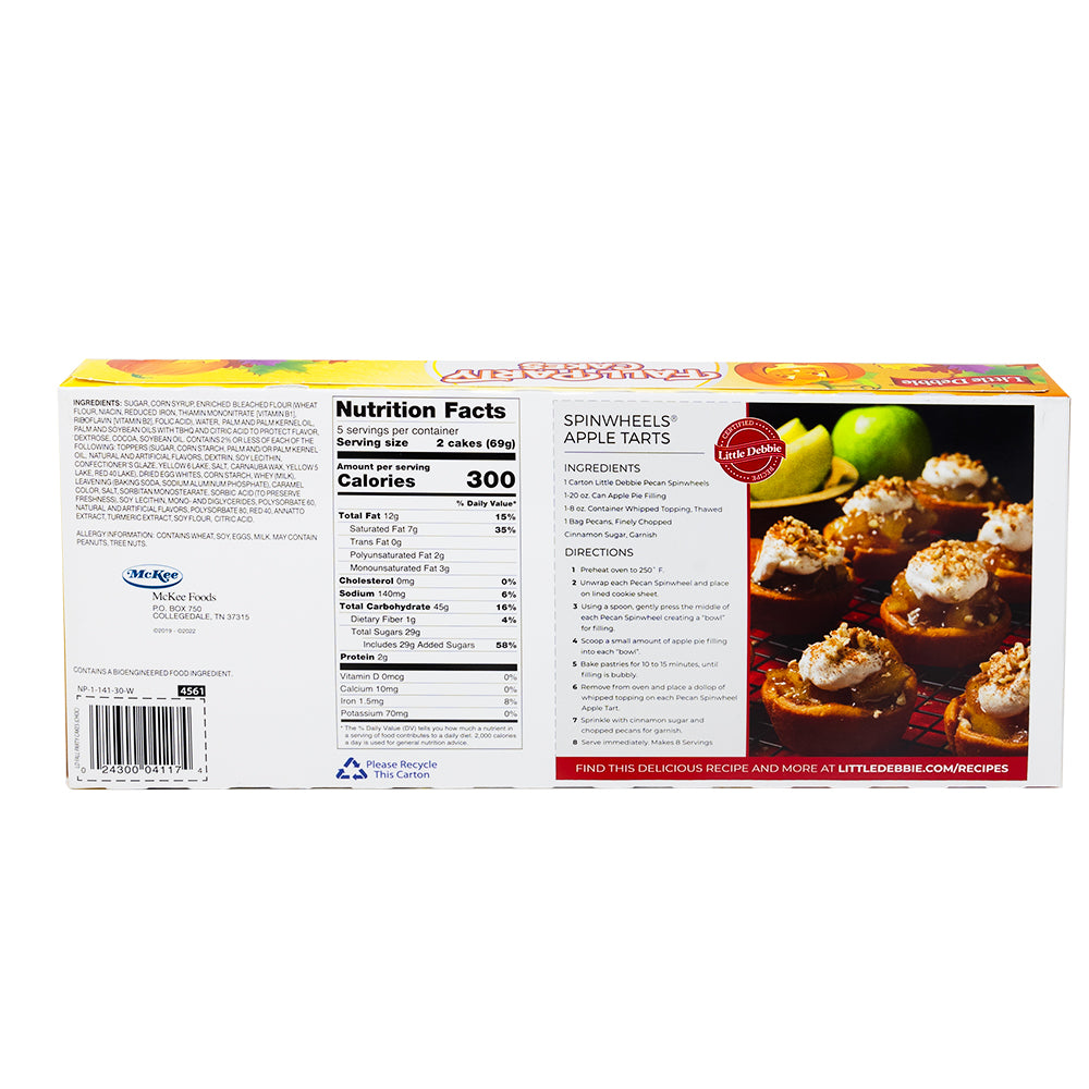 Little Debbie Chocolate Fall Brown Party Cakes 347g - 1 Pack **BB OCT 06/24**  Nutrition Facts Ingredients
