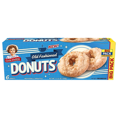 Little Debbie Old Fashioned Donuts (6 Donuts) 438g - 1 Box