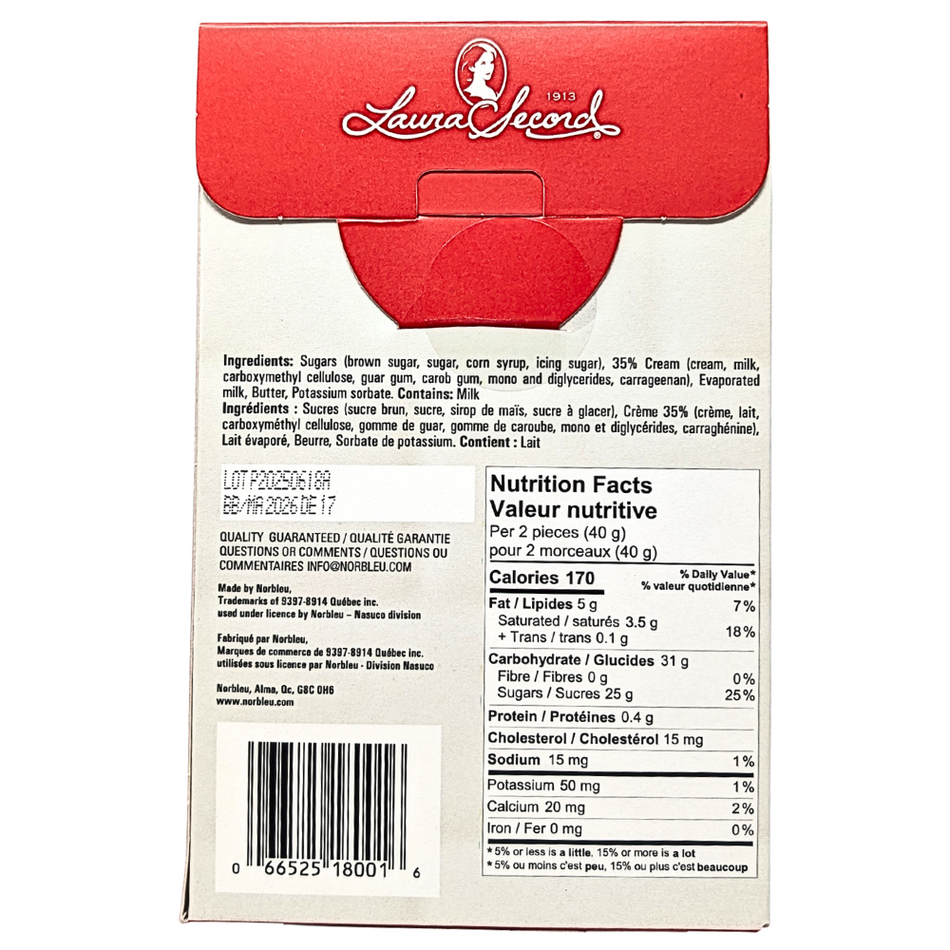 Laura Secord Butter and Cream Fudge Box 180g - 12 Pack
