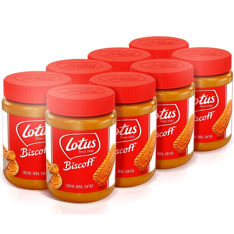 Lotus Biscoff Cookie Butter Spread 400g - 8 Pack