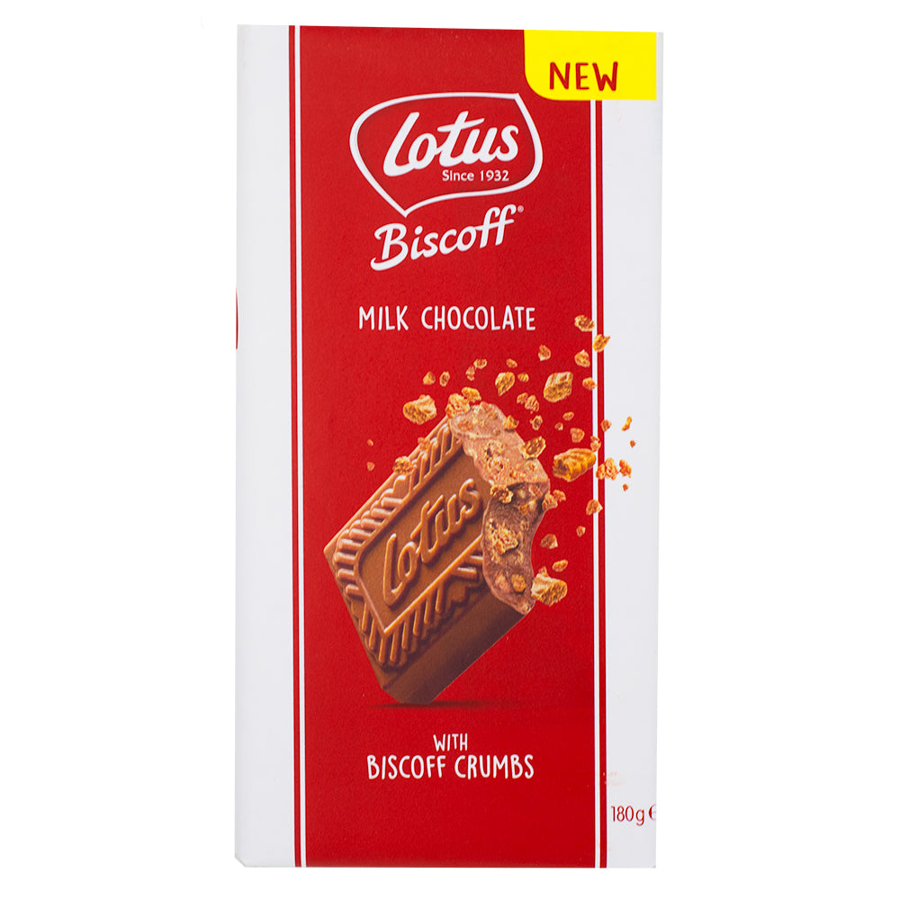 Lotus Biscoff Milk Chocolate Bar (UK) 180g - 17 Pack