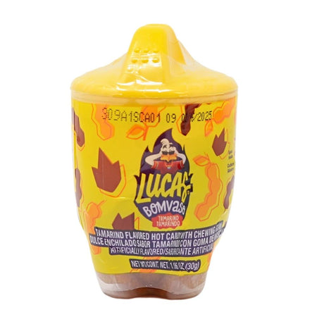 Lucas Bom-Vaso Spicy Bubble Gum with Tamarind Paste 10ct (Mexico) - 1 Box - Mexican Candy - Tamarind Candy - Bubblegum - Candy Store