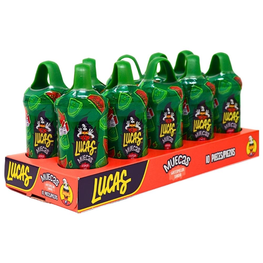 Lucas Muecas Lollipop Dipper Watermelon 10ct (Mexico) - 1 Box