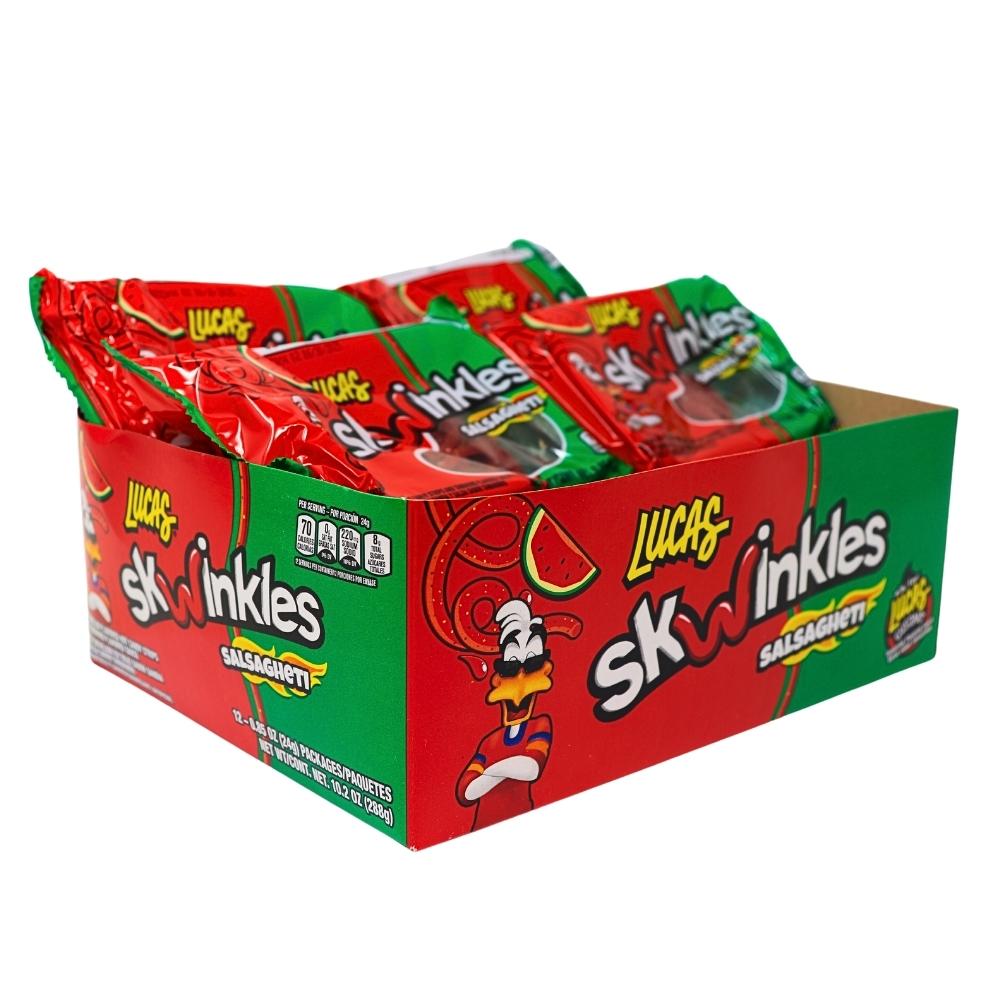 Lucas Skwinkles Salsagheti Watermelon with Gusano 24g (Mexico) - 12 Pack