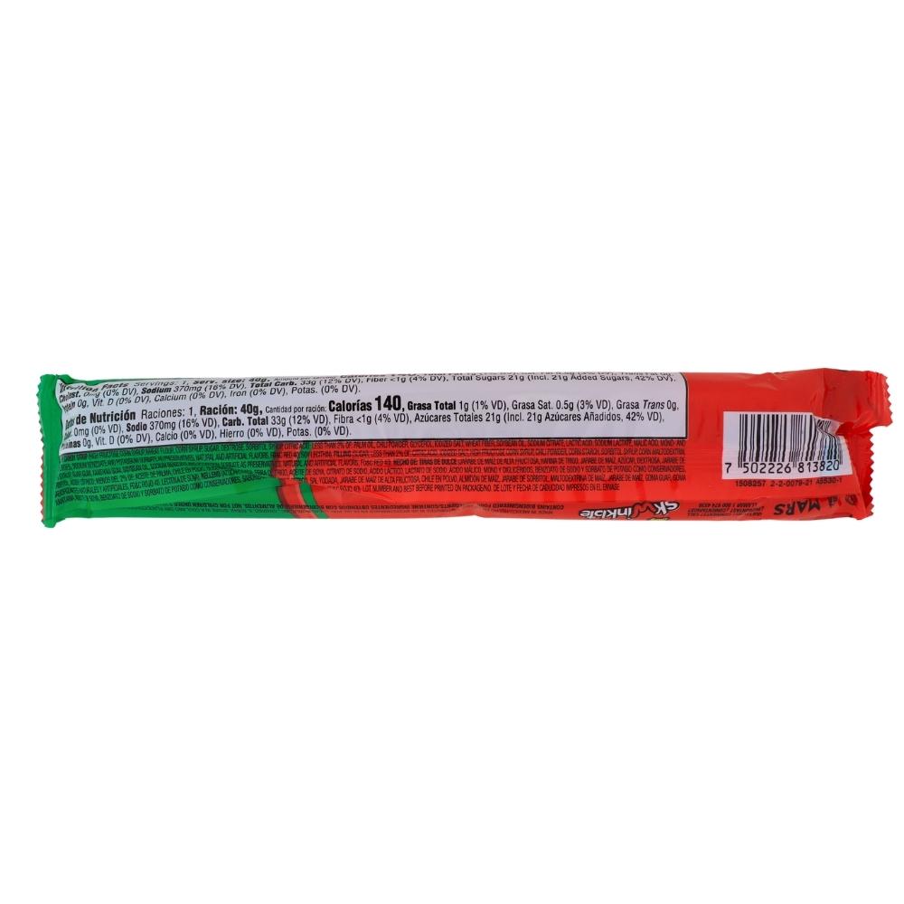 Lucas Skwinklote Jumbo Filled Rope Watermelon 40g (Mexico) - 6 Pack Nutrition Facts Ingredients - Candy Store - Mexican Candy - Watermelon Candy - Chewy Candy