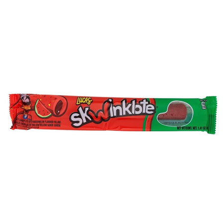 Lucas Skwinklote Jumbo Filled Rope Watermelon 40g (Mexico) - 6 Pack - Candy Store - Mexican Candy - Watermelon Candy - Chewy Candy