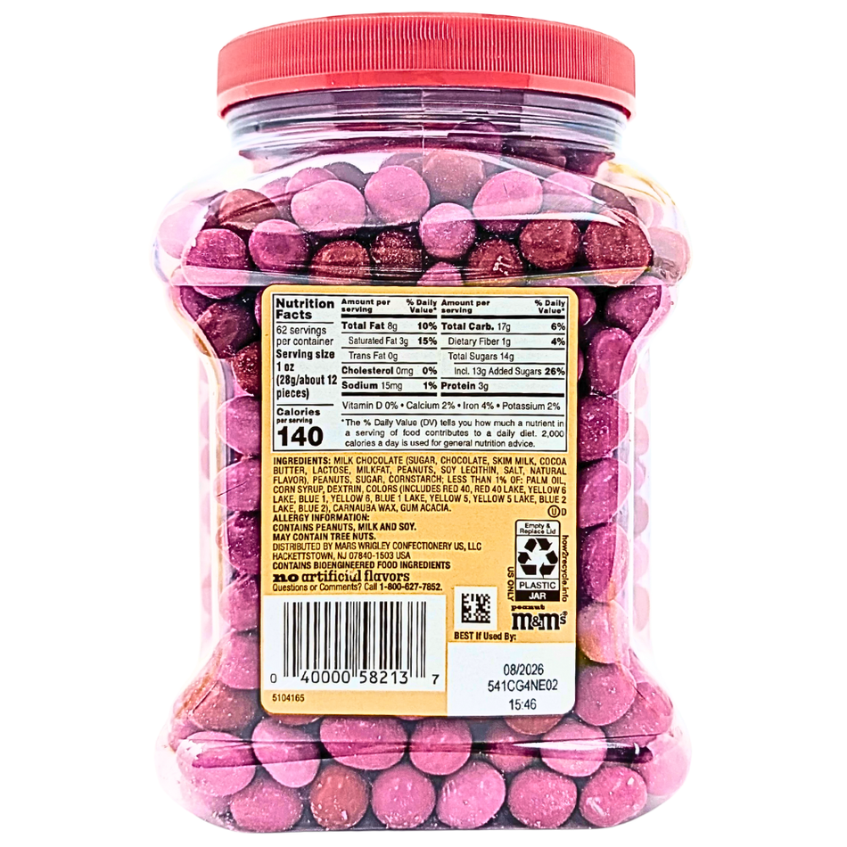 M&M's Peanut Pantry Valentine 62oz - 1 Tub