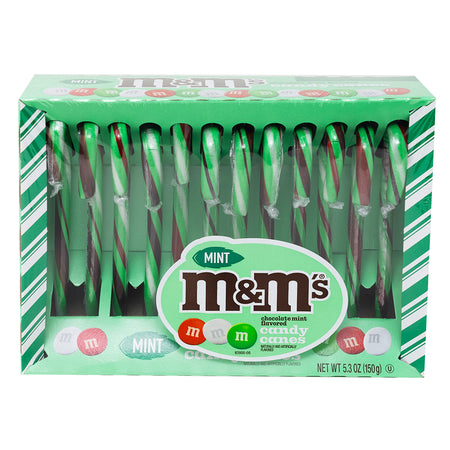 M&M's Mint Chocolate Candy Canes 12 Pieces - 5.3oz