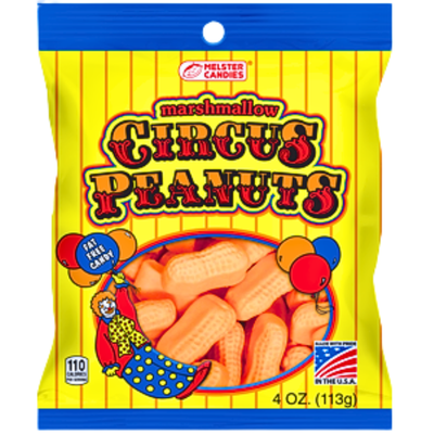 Marshmallow Circus Peanuts 4oz - 12 Pack