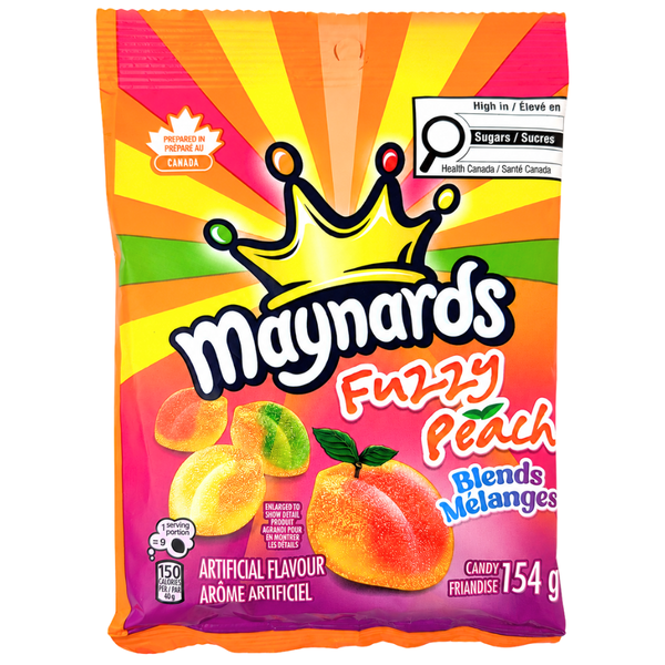 Maynards Fuzzy Peach Blends 154g - 12 Pack