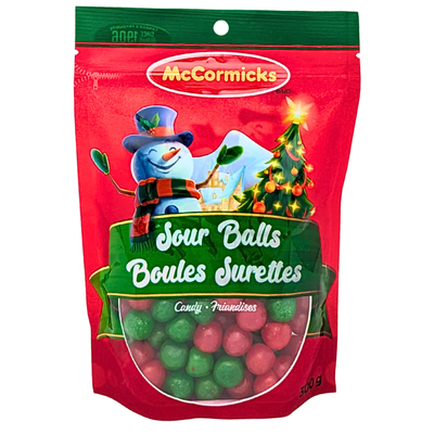 McCormick's Christmas Sour Balls 300g - 12 Pack