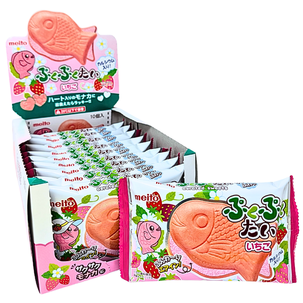 Meito Puku Puku Tai Pudding Wafer 16.8g (Japan) - 10 Pack