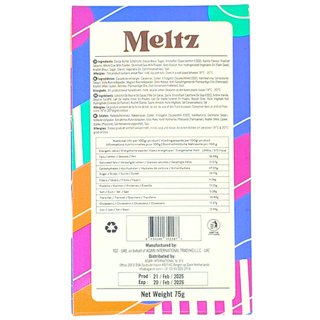 Meltz Dubai Chocolate Oreo Knafeh 75g - 12 Bar