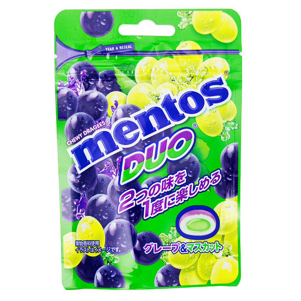 Mentos Duo Grape and Muscat Candy (Japan) 45g - 10 Pack