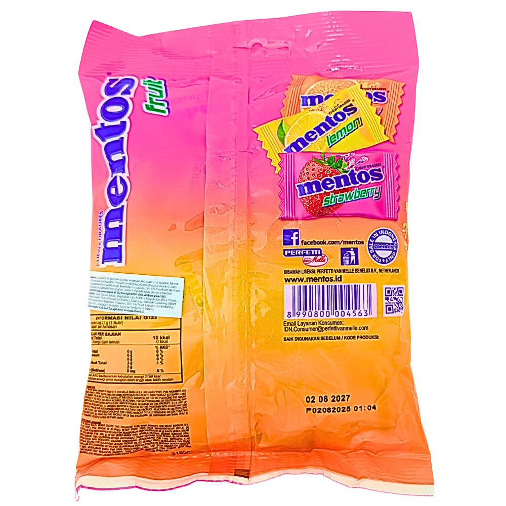 Mentos Fruit 135g (Indonesia) - 10 Pack