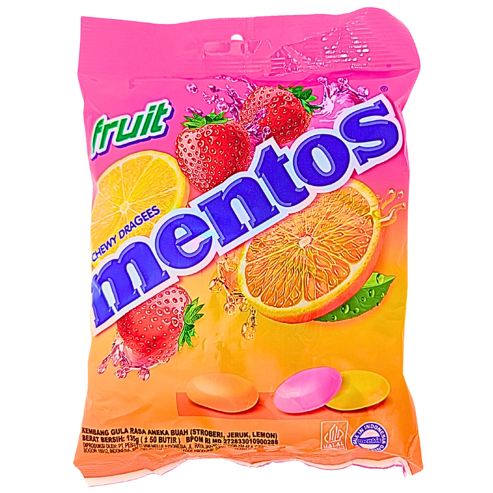Mentos Fruit 135g (Indonesia) - 10 Pack