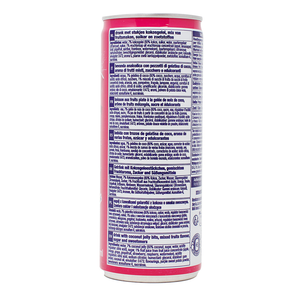 Mentos Fruity Mix Drink - 250mL - 24 Pack Nutrition Facts Ingredients