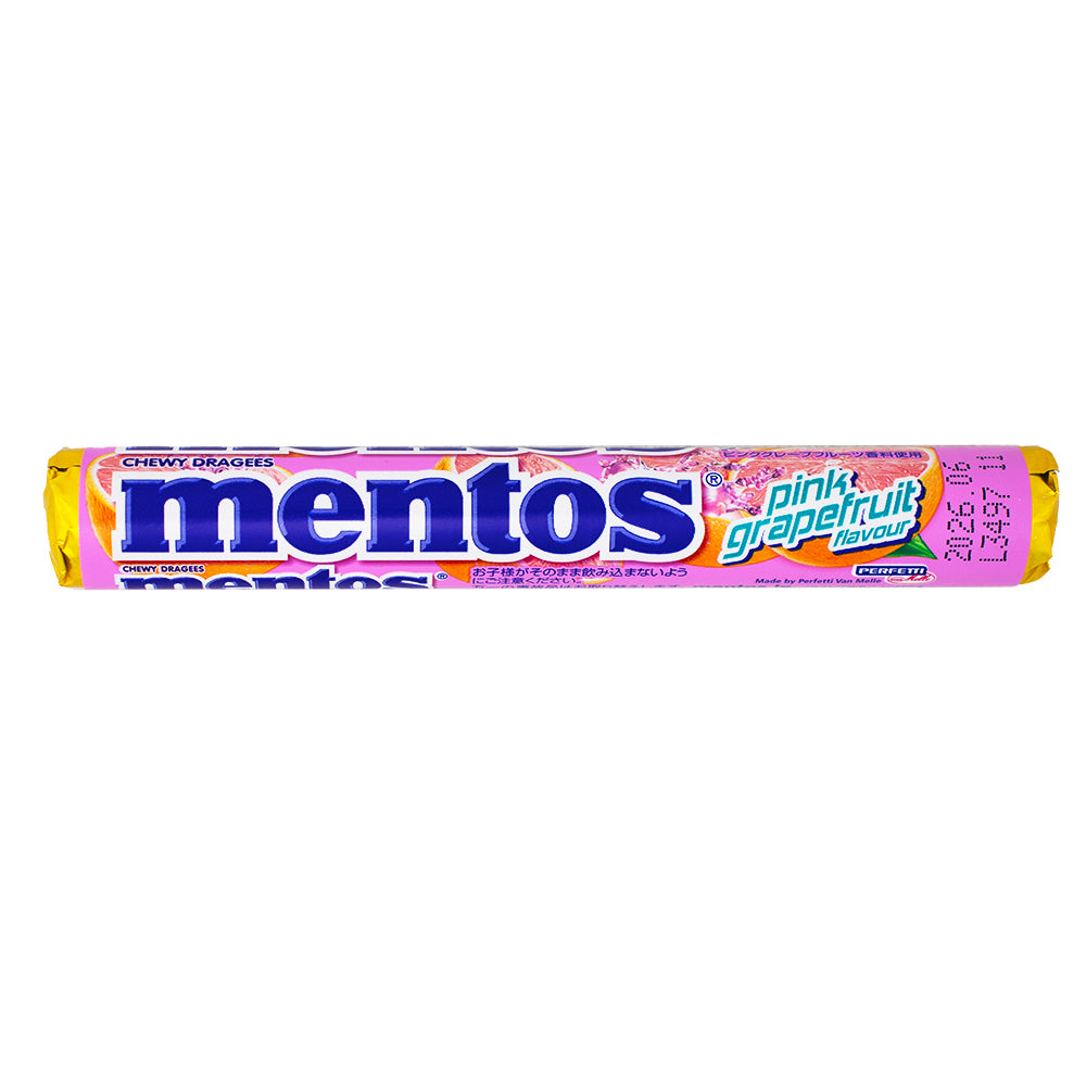 Mentos Pink Grapefruit Candy (Japan) 37.5g - 12 Pack - Japanese Candy