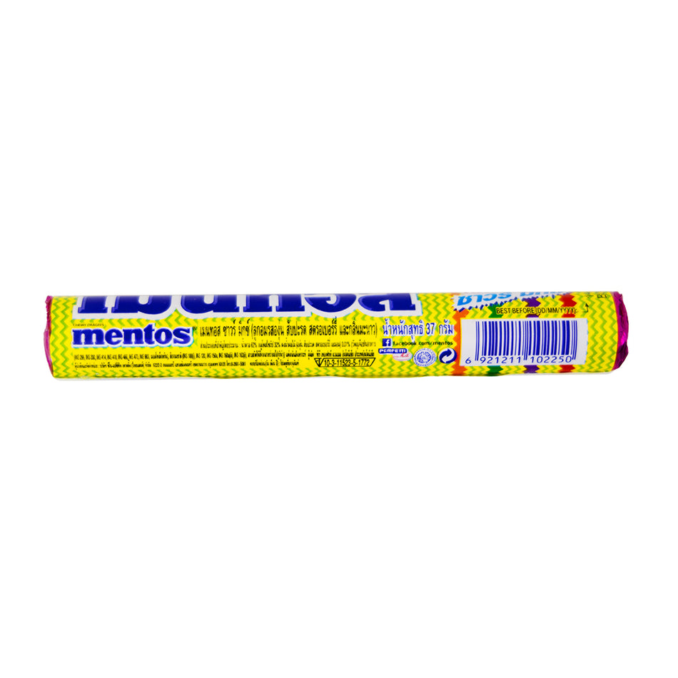 Mentos Sour Mix (Thailand) 37g - 24 Pack  Nutrition Facts Ingredients
