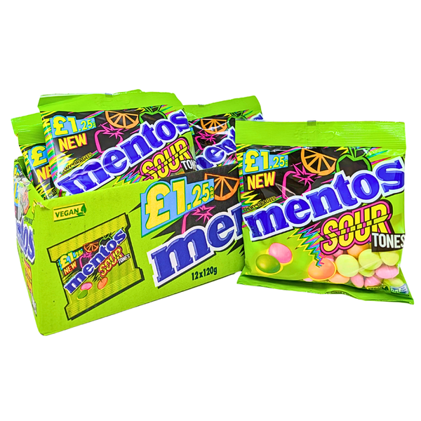 Mentos Sour Tones Bag 135g (UK) - 12 Bag
