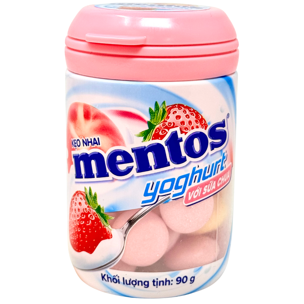 Mentos Yoghurt Strawberry & Peach 90g (Vietnam) - 6 Pack