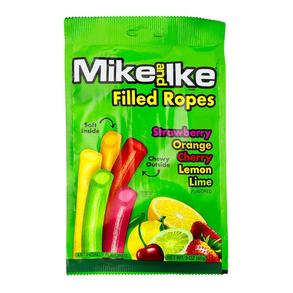 Mike and Ike Filled Ropes 3oz - 12 Pack