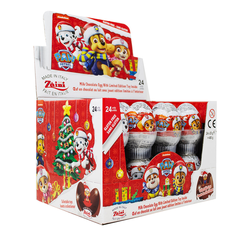 Paw Patrol Christmas Chocolate Egg 20g - 24 Pack - Paw Patrol - Chocolate Surprise Eggs - Stocking Stuffers - Chocolate Eggs