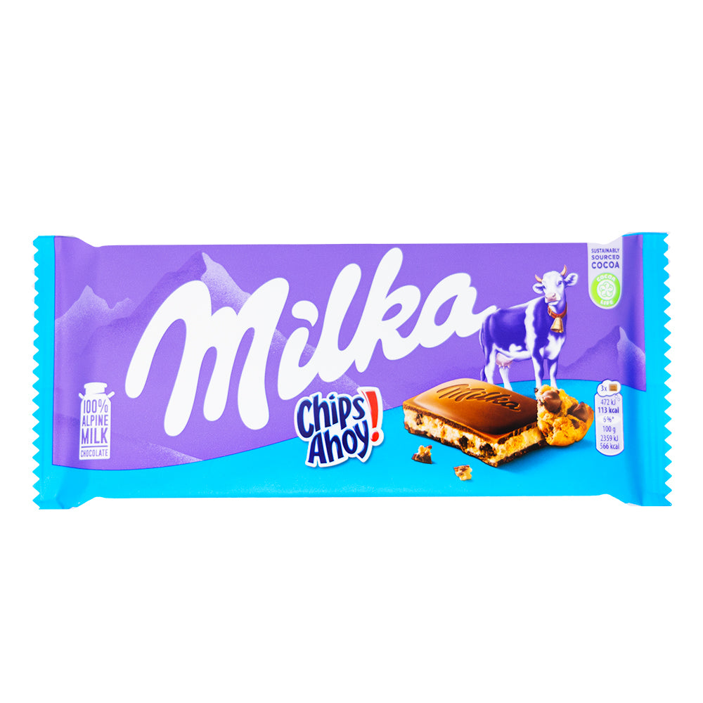 Milka Chips Ahoy! Milk Chocolate Bars 100g - 22 Pack