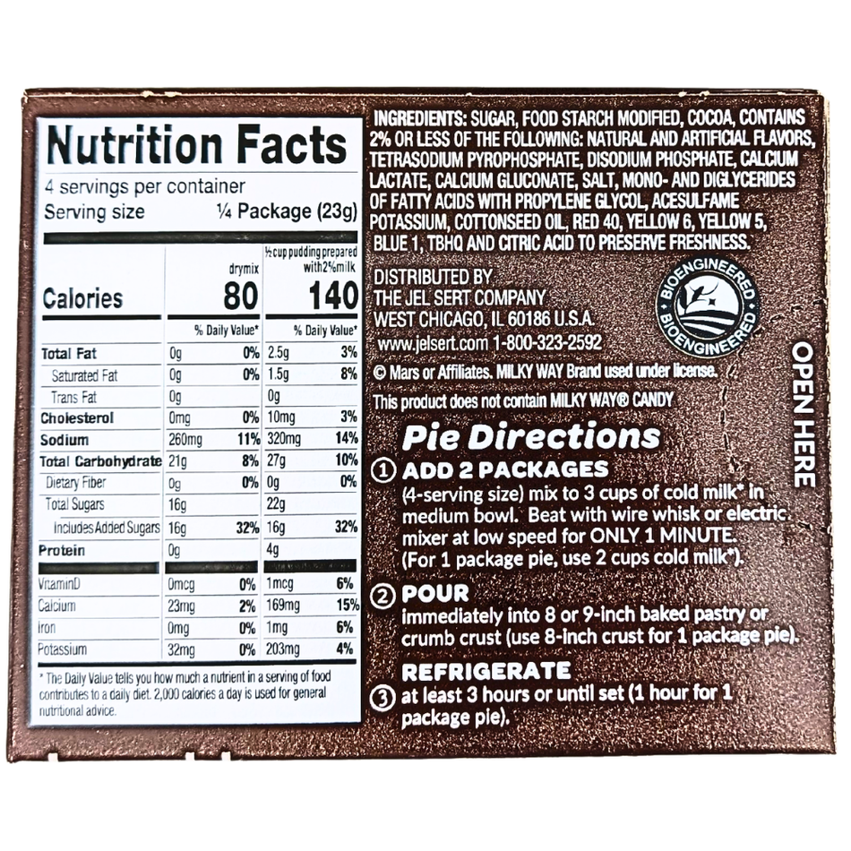 Milky Way Pudding & Pie Filling 3.25oz - 12 Pack