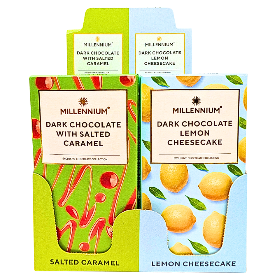 Millennium Dark Chocolate Lemon Cheesecake & Salted Caramel - 26 Bars