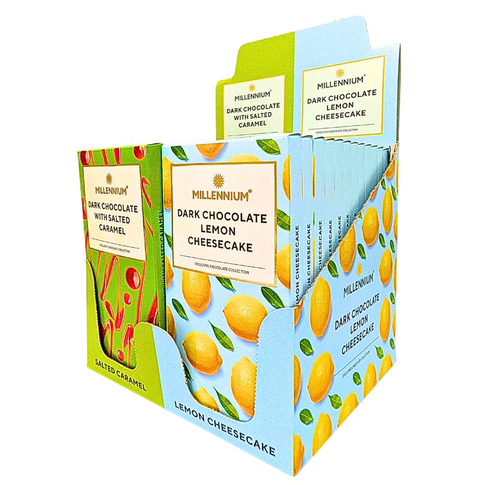 Millennium Dark Chocolate Lemon Cheesecake & Salted Caramel - 26 Bars