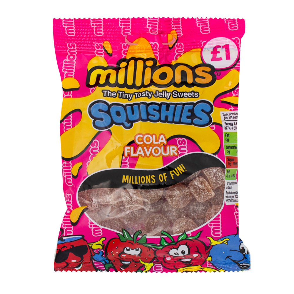 Millions Squishies Cola Flavour (UK) 120g - 12 Pack