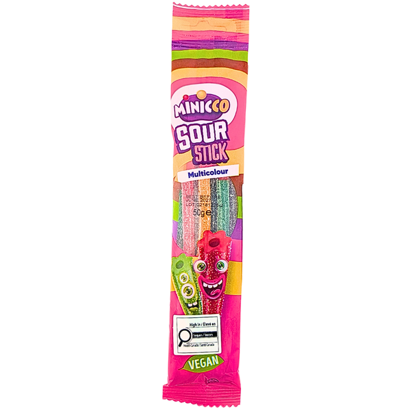 Minicco Sour Stick Multicolour 50g (Turkey) - 36 Pack