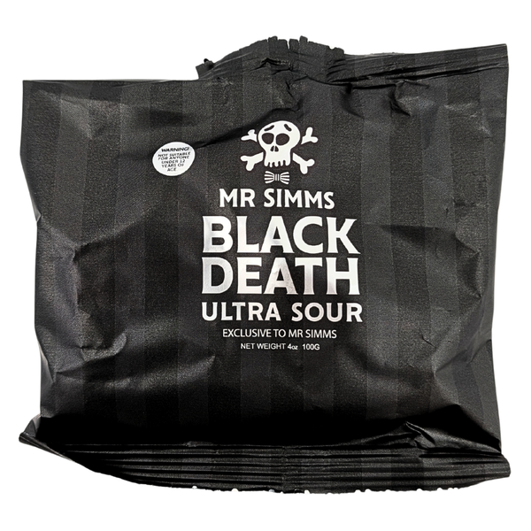 Mr Simms Black Death Ultra Sour 100g (UK) - 24 Pack
