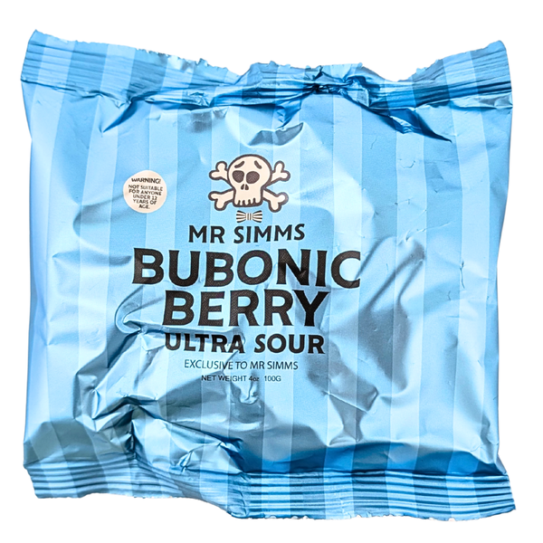 Mr Simms Bubonic Berry Ultra Sour 100g (UK) - 24 Pack