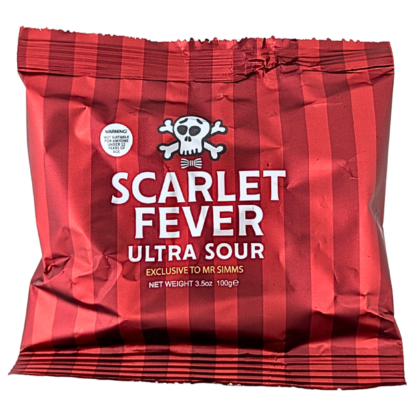 Mr Simms Scarlet Fever Ultra Sour 100g (UK) - 24 Pack