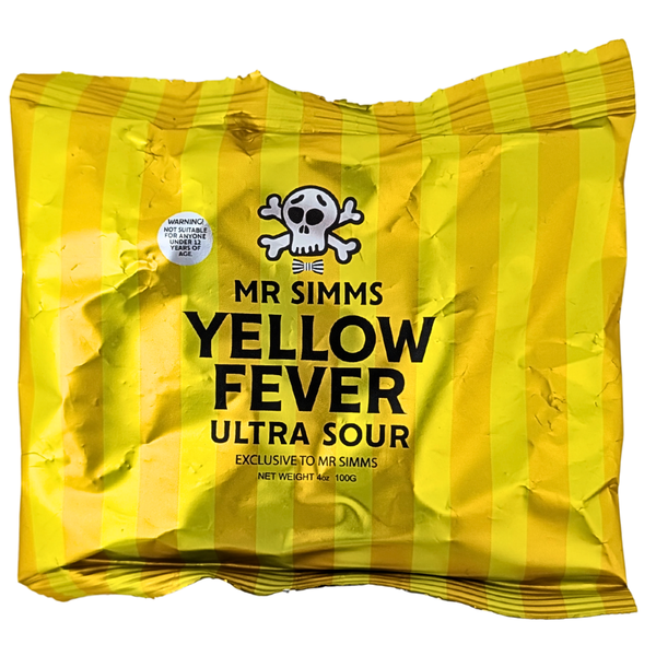 Mr Simms Yellow Fever Ultra Sour 100g (UK) - 24 Pack