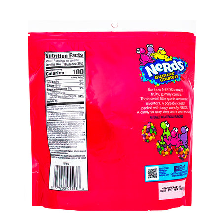 Nerds Gummy Clusters Rainbow Family Size 18.5oz - 5 Pack   Nutrition Facts Ingredients