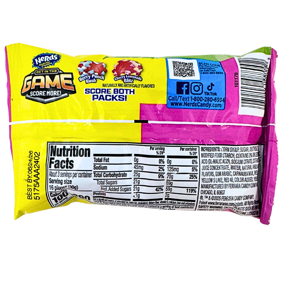 Nerds Gummy Clusters Cherry Lemonade Blitz 3oz - 12 Pack