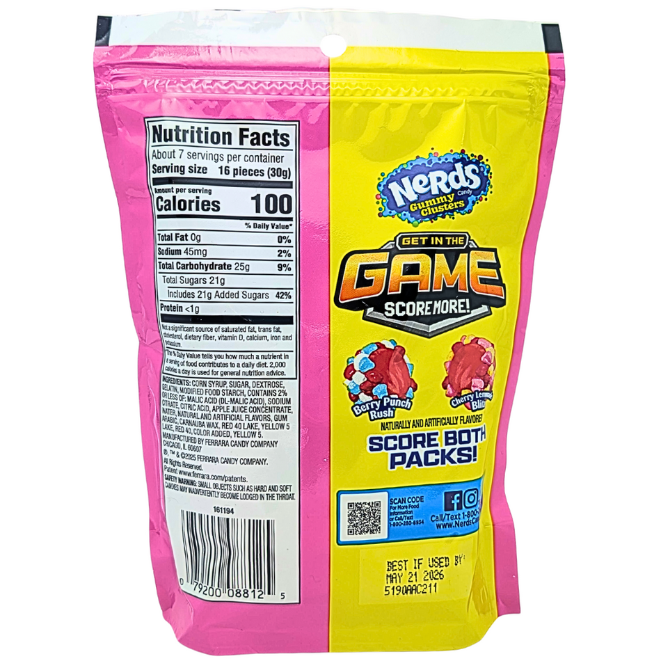 Nerds Gummy Clusters Cherry Lemonade Blitz 8oz - 6 Pack