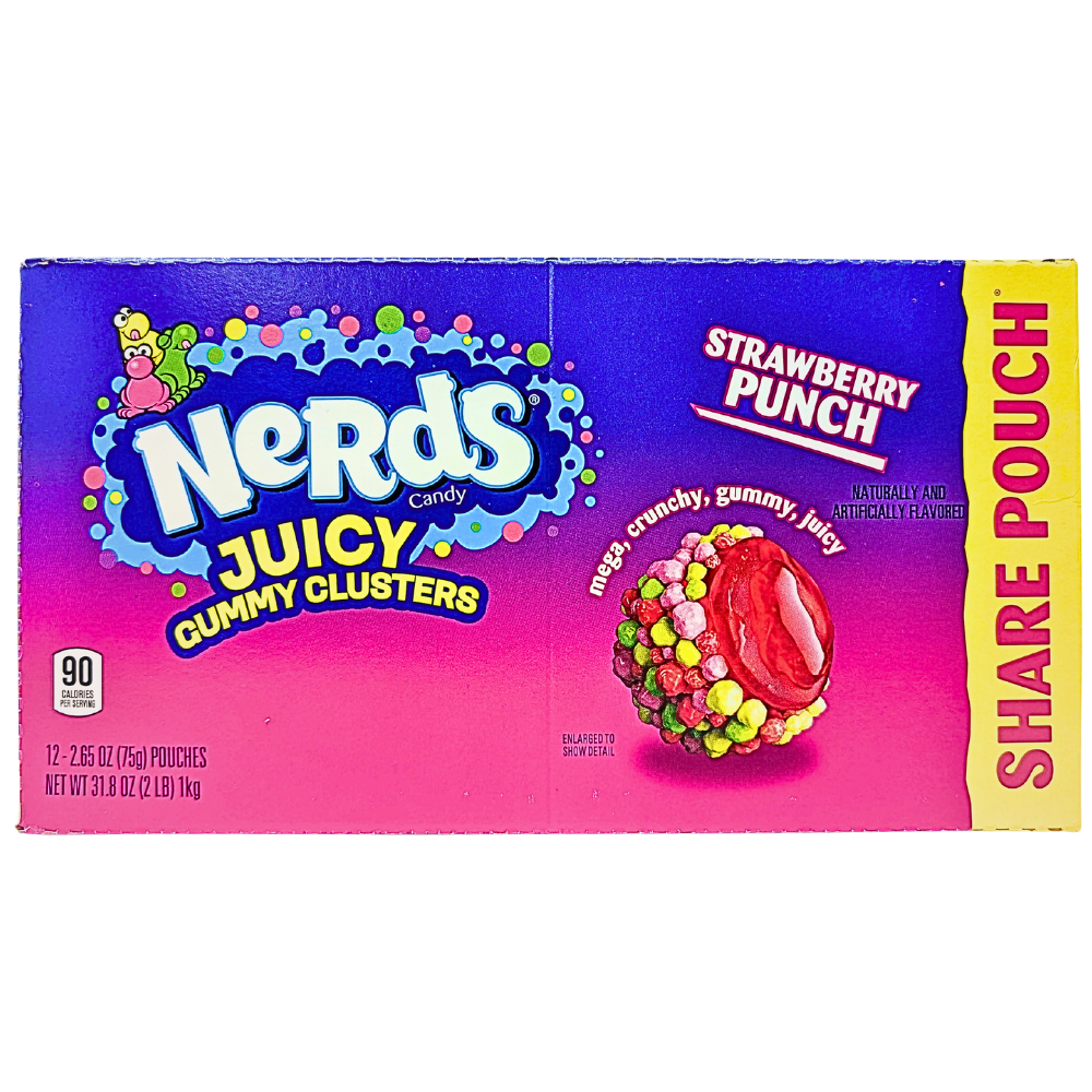 Nerd Clusters Sticker Nerds Juicy Gummy Clusters 2.5oz - 12 Pack | iWholesale Candy ...