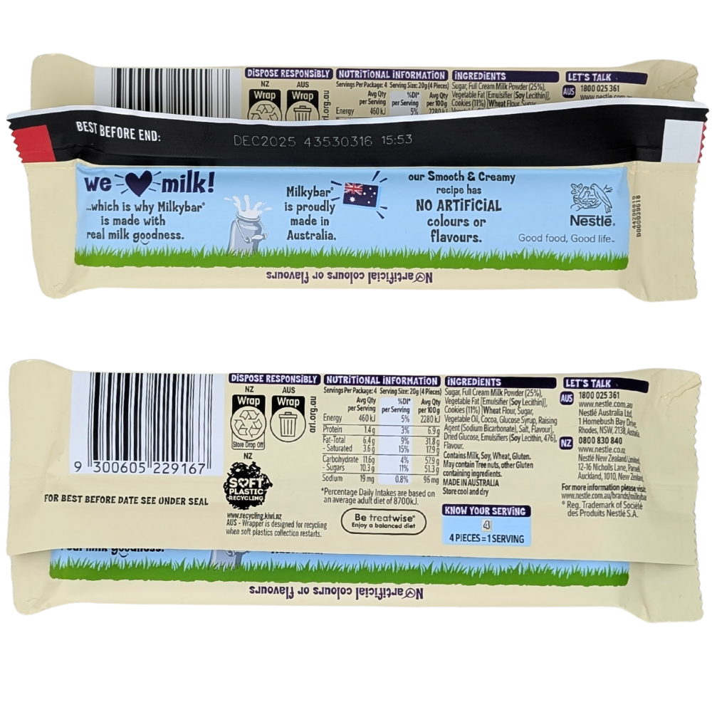 Nestle Milkybar Cookies 80g (Australia) - 24 Pack