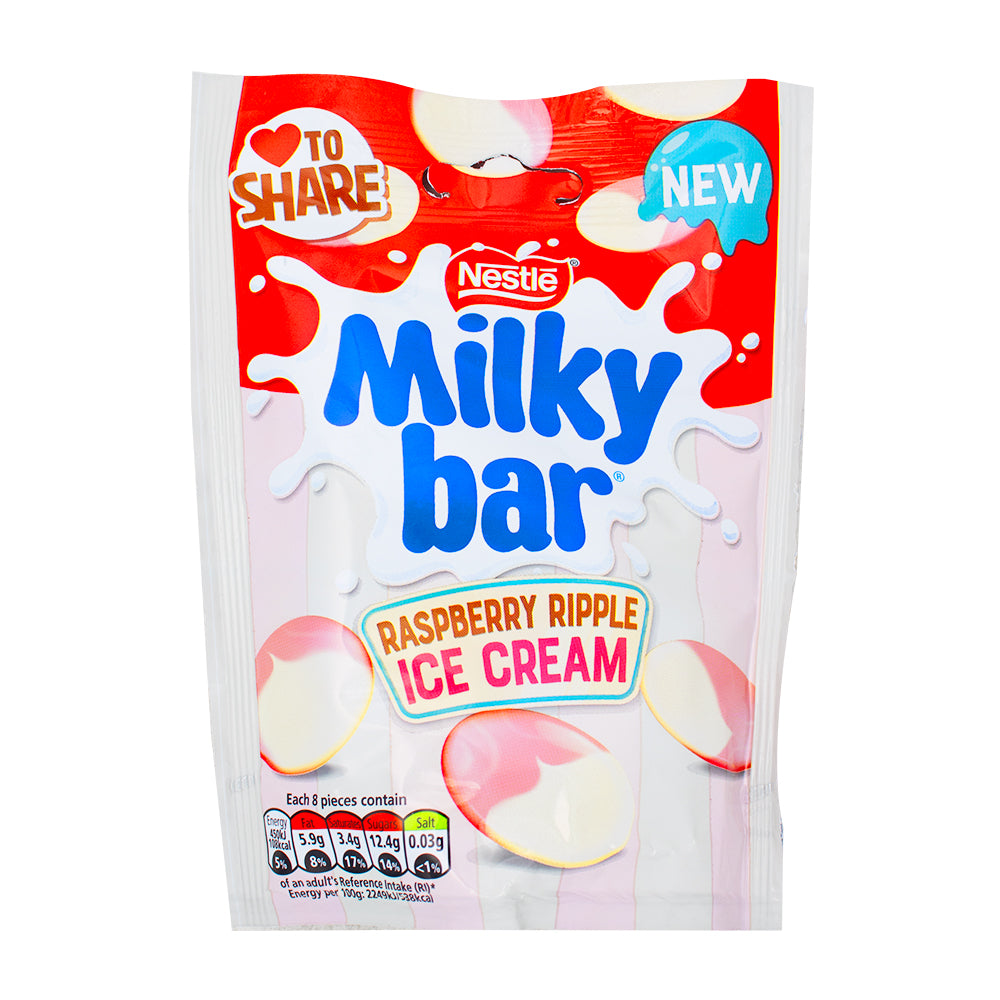 Milkybar Raspberry Ripple Ice Cream Buttons (UK) 86g - 11 Pack