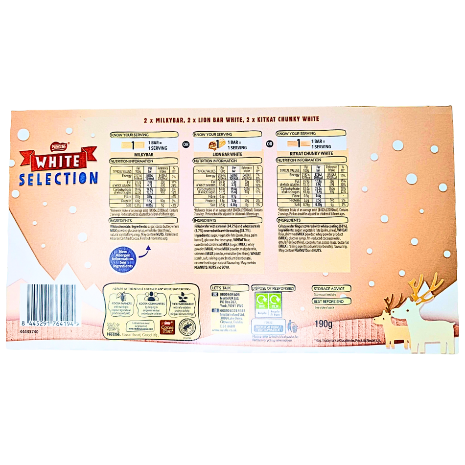 Nestle White Festive Selection 190g (UK) - 8 Box