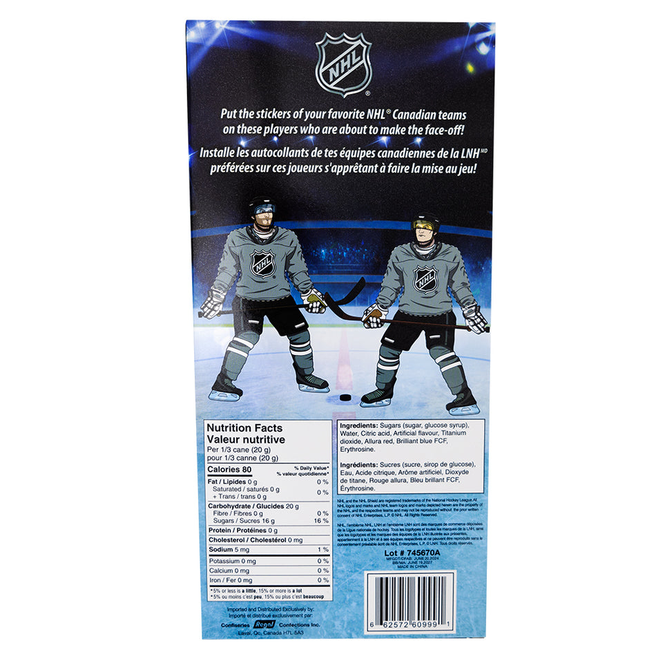 NHL Giant Candy Cane 60g - 24 Pack   Nutrition Facts Ingredients
