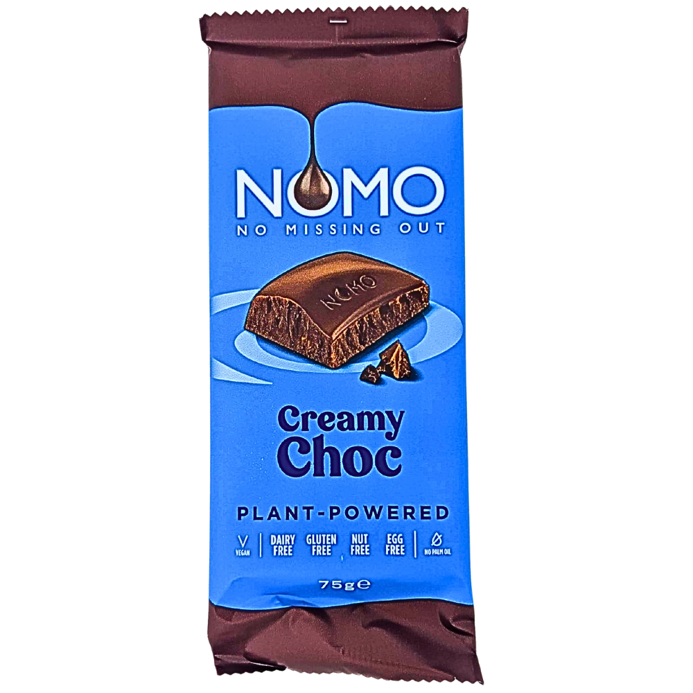 NOMO Vegan Creamy Choc Bar 75g (UK) - 14 Bars