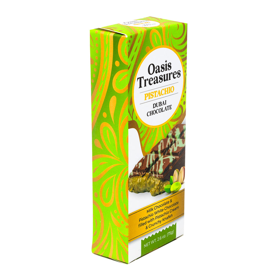 Oasis Treasures Pistachio Chocolate 75g - 24 Pack